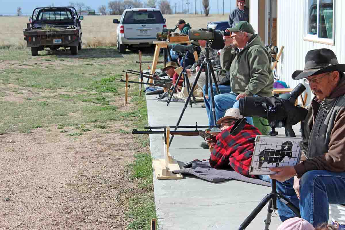 .22 BPCR in action at the Smithmoor range in Carpenter, Wyoming.